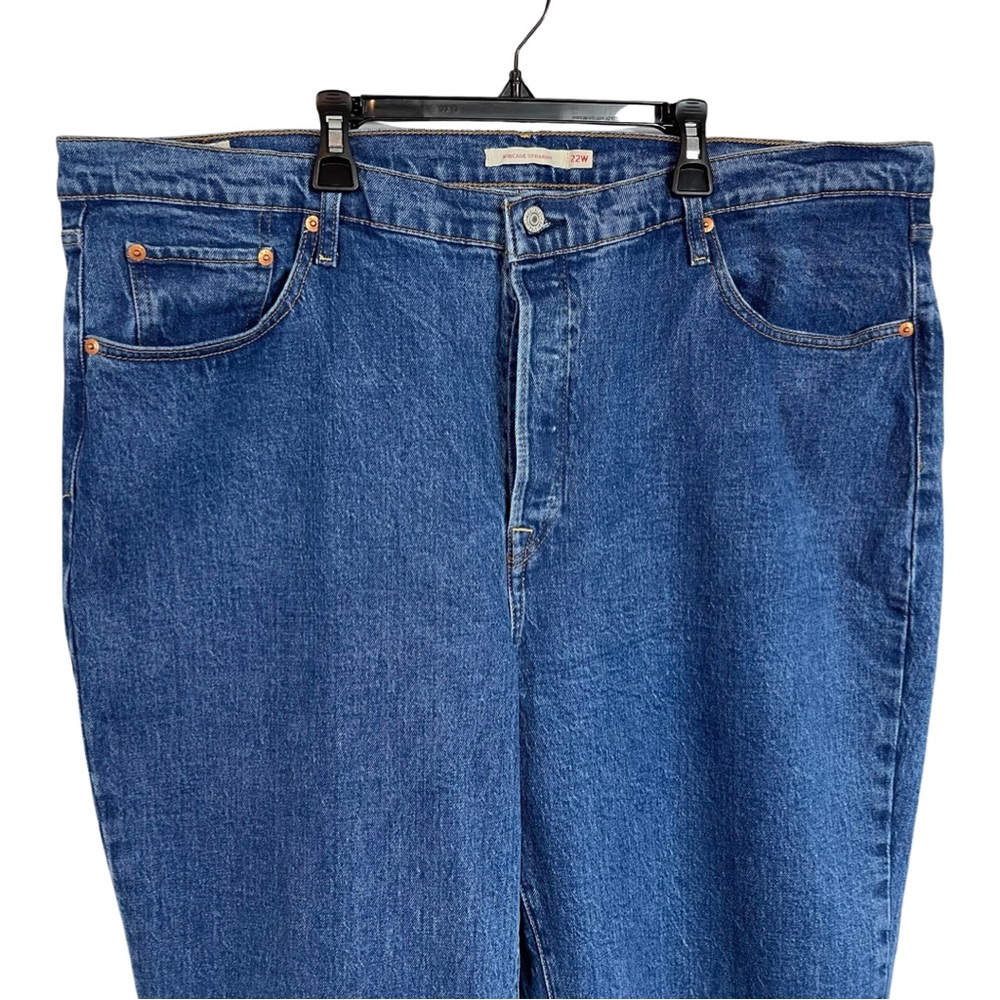 Levi’s Ribcage Straight Ankle Jeans 22W Long Button Fly - Picture 2 of 11